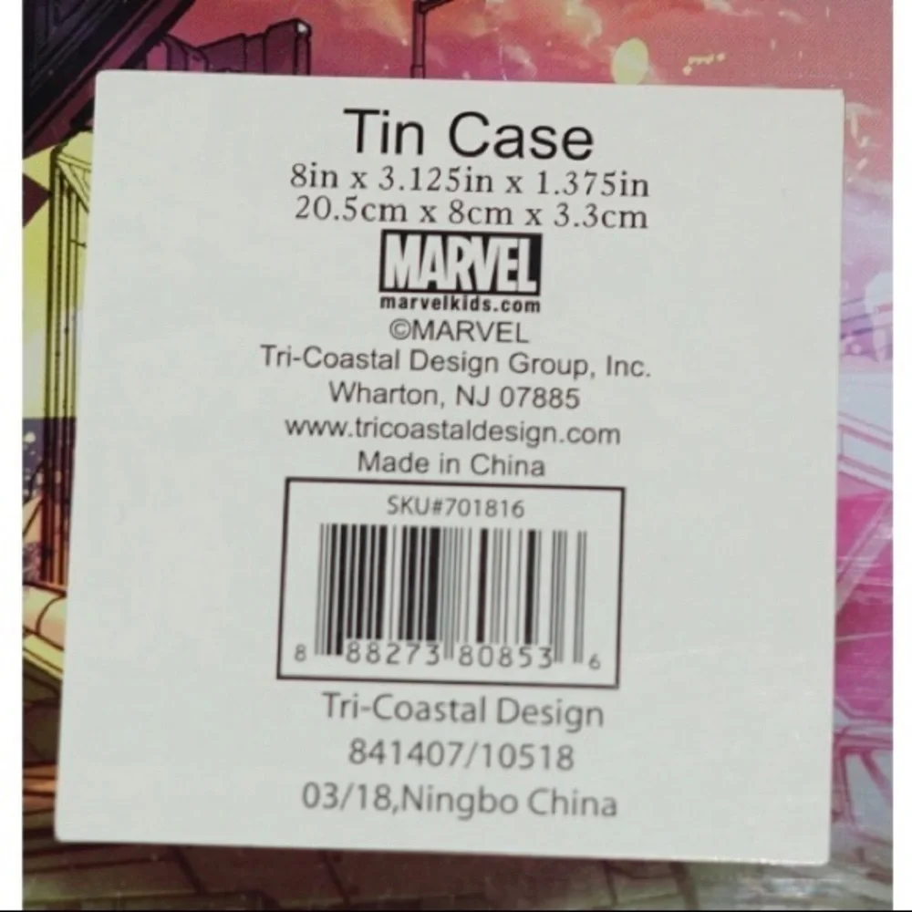 Marvel Graphic Pencil Tin Case Captain America